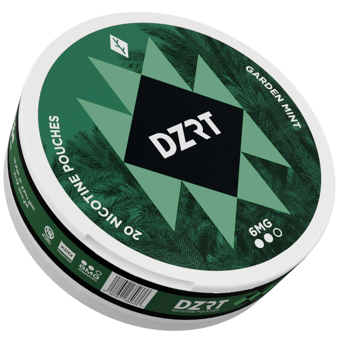 DZRT - Nicotine Pouches - Garden Mint - Cold Mint - 6 mg ,20 pieces